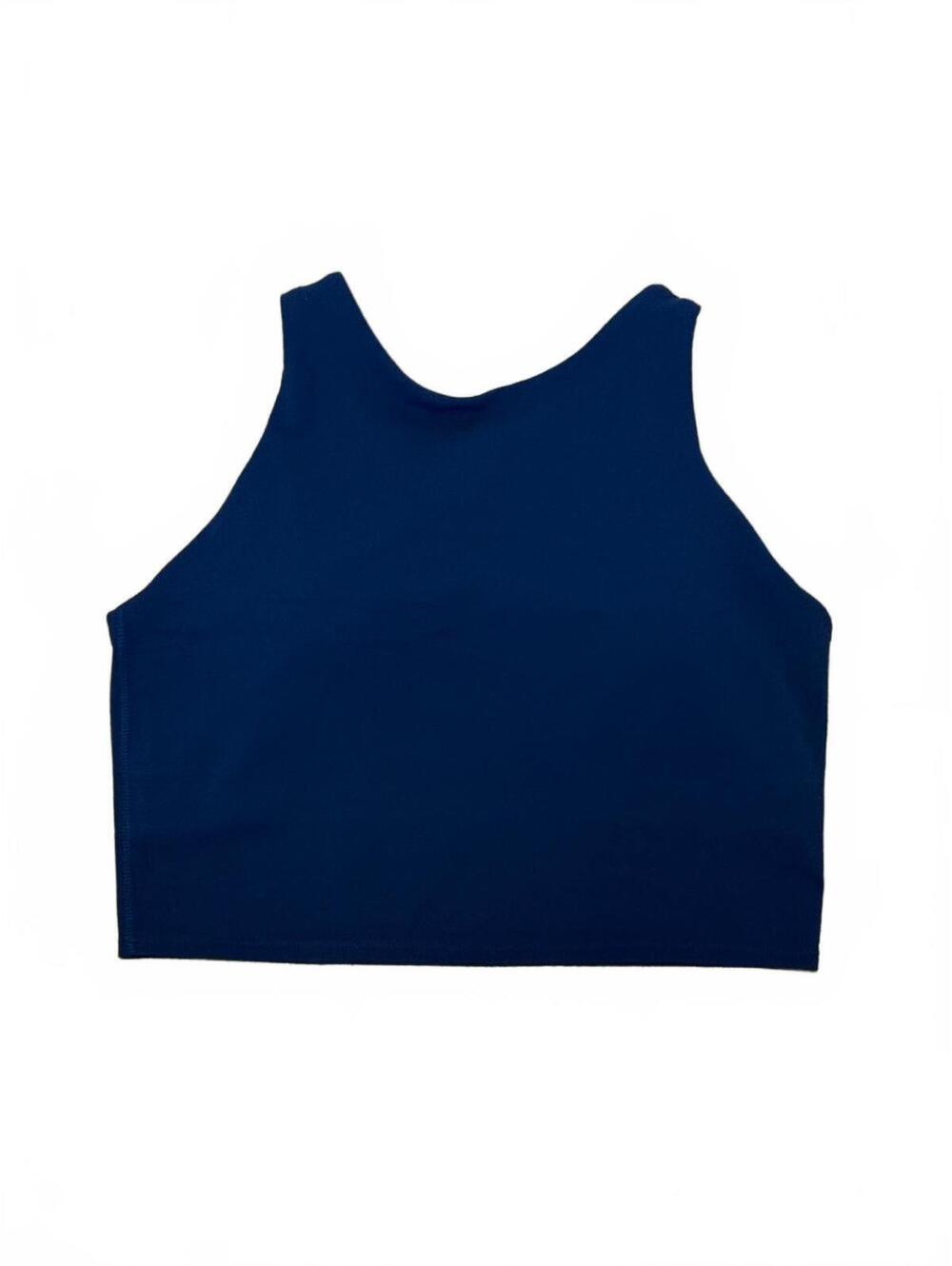 Athleta Navy Blue Sports Bra Tank-Top with Removable Pads | Size S
